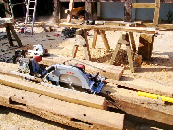 Holzfreunde aus Oldenburg - Baustelle Kreissäge